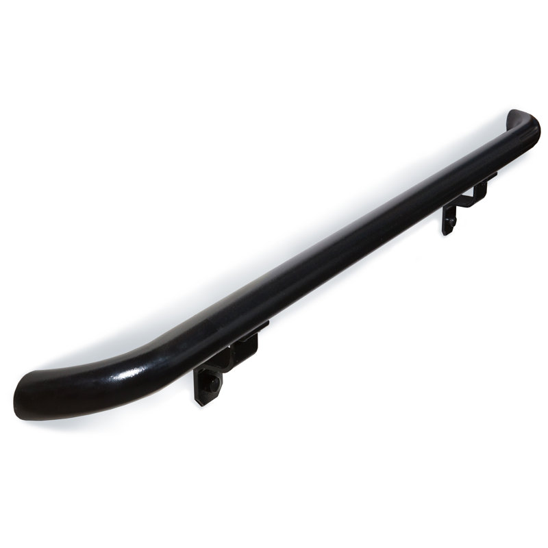 Handrail with Wall Returns, 1.9" H x 6' W x 3" D, Hammered Black