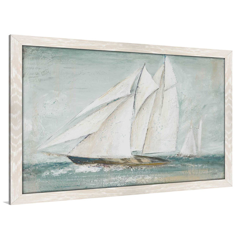 «Cape Cod Saililier», reproduction de peinture à l'acrylique encadrée, H 21,5 po x l 27,5 po x P 0,75 po