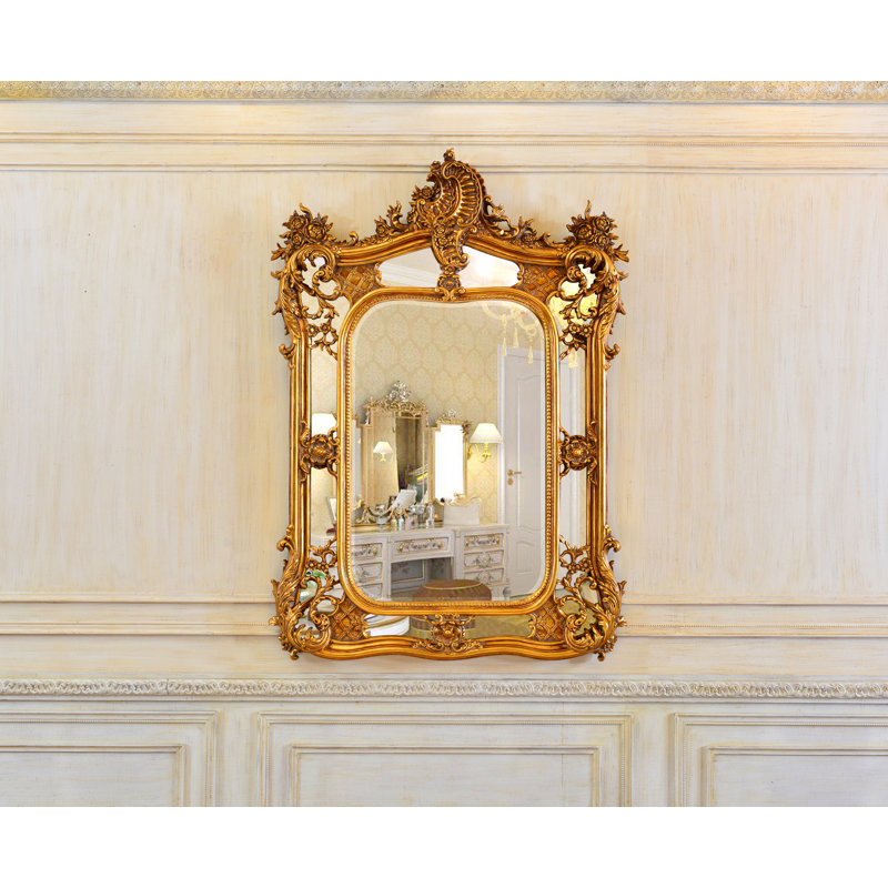Miroir d'appoint mural Daylan, Or antique