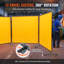 Welding Screen with Frame, 6' 3 Panel Welding Curtain Screens, Flame-Resistant Vinyl Welding Protection Screen on 12 Swivel Wheels (6 Lockable), Moveable & Professional for Workshop-406354452-406354459