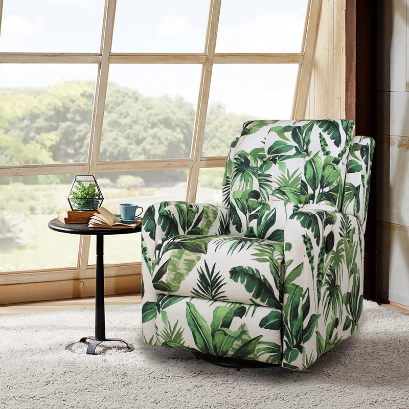 Fauteuil inclinable manuel berçant Salome, Polyester vert