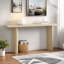 Console moderne avec structure de forme géométrique et grain de bois-362454757