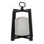 Lantern With White Glass Insert, Fir Wood And Iron Loop, 17 Inch