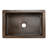 33" Hammered Copper Apron Front Single Basin Kitchen Sink w/ Fleur De Lis