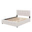 Grand lit plateforme tapissier avec tête de lit classique et 4 tiroirs-477858065
