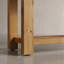 Longue console rustique, 3 tablettes de rangement réglables en bois