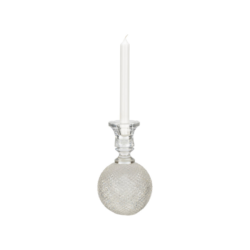 Bougeoir rond en verre