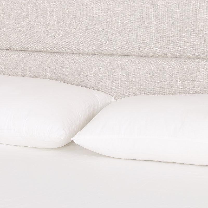 Cagle Upholstered Bed, King, Cambric Ivory