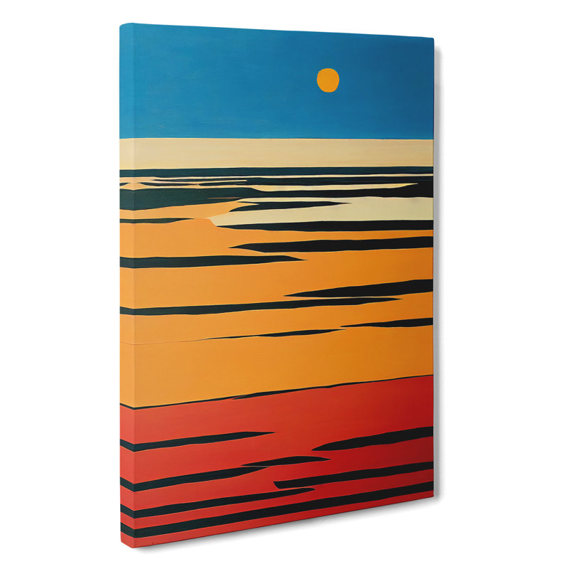 XV1022-4697X Timeless Sunset Abstract - Print, No Matte, Wrapped Canvas, 50cm H x 35cm W