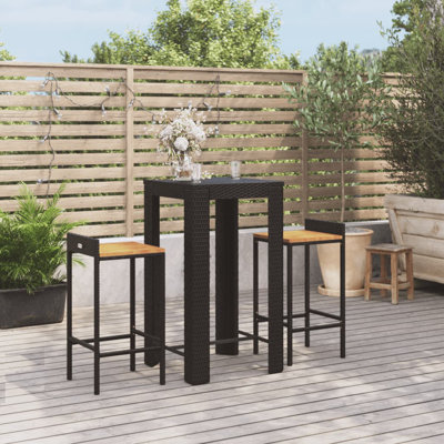 Laresca 40 cm Acacia Solid Wood Bar Set Bar Cabinet