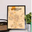 Utrecht City Map - No Frame Print-226365476