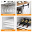 Armoire à vin 70 po avec huche de rangement, portes de grange coulissantes, support à verre et organisateur de bouteilles, bar à café multifonctionnel-1385354731