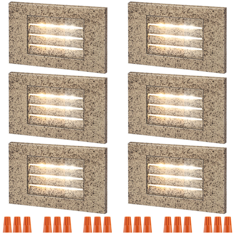 3CCT Dimmable 120-277V Step Light LED, 2700K/3000K/4000K Selectable, 2.5W Vertical Stair Light, IP65 Waterproof, White