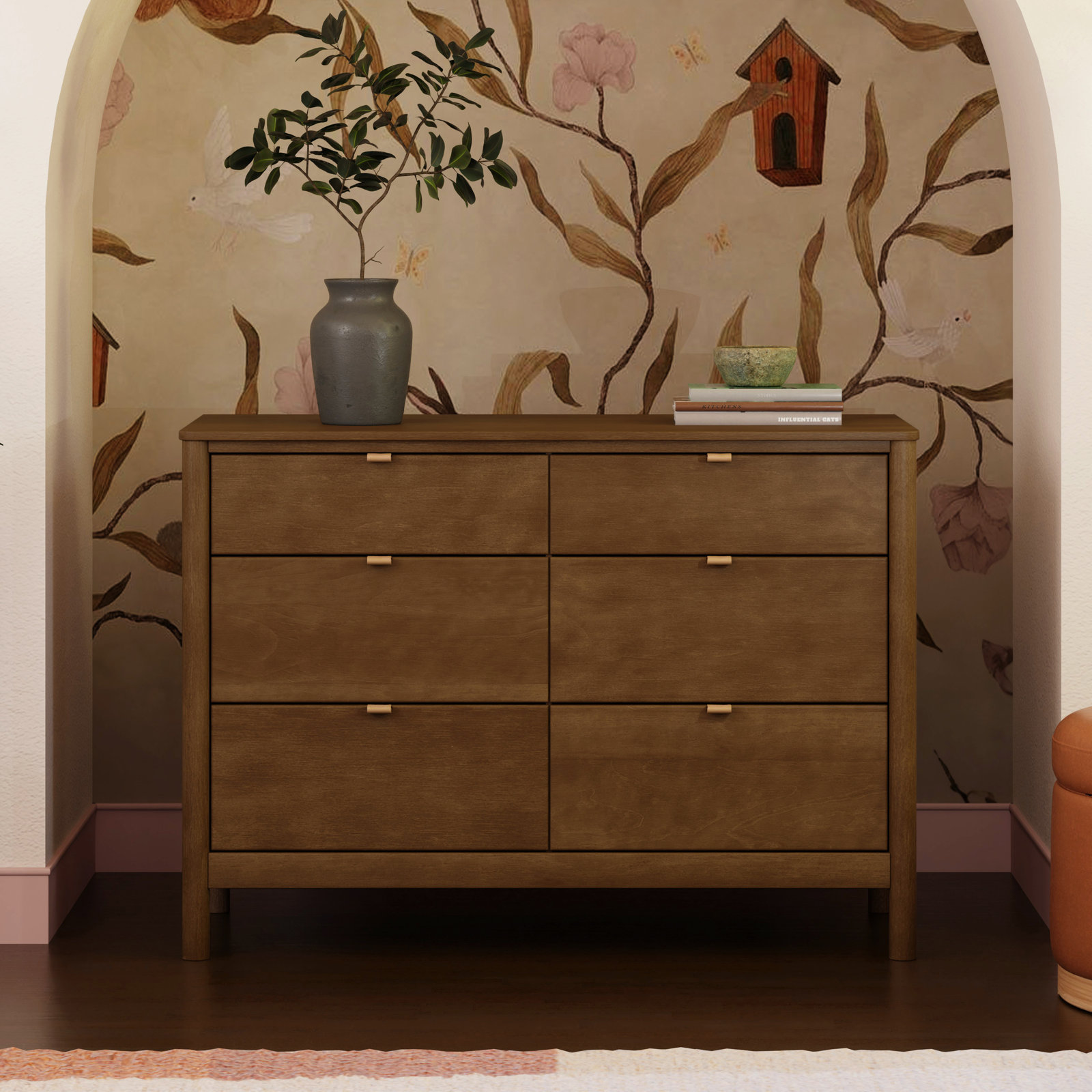 Bondi 6-Drawer Double Dresser, Brown