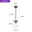 Luminaire suspendu cylindrique en verre transparent 5,5 po pour îlot de cuisine 1 lumière Cylon-98445097