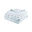 Couette bleue pour lit double/queen avec 2 taies d'oreiller, tissu au look charmant