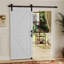 Porte de grange en forme de K en L 34 po x l 84 po en MDF blanc avec quincaillerie complète (comprend l'ensemble de glissières et la poignée de porte)-122528718-122528717