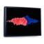 «Red and Blue Ink Streams Mix in the Center I», impression sur toile-67389643-67389640