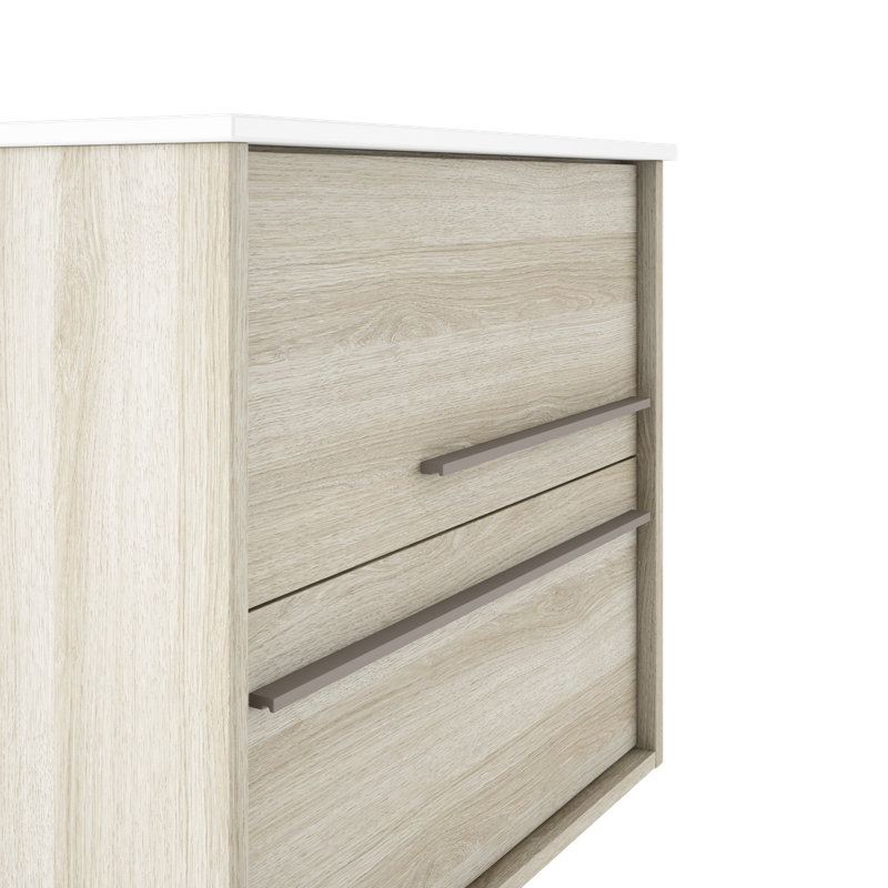 24'' Single Bathroom Vanity with Ceramic Top, Aliso, Quarzo 