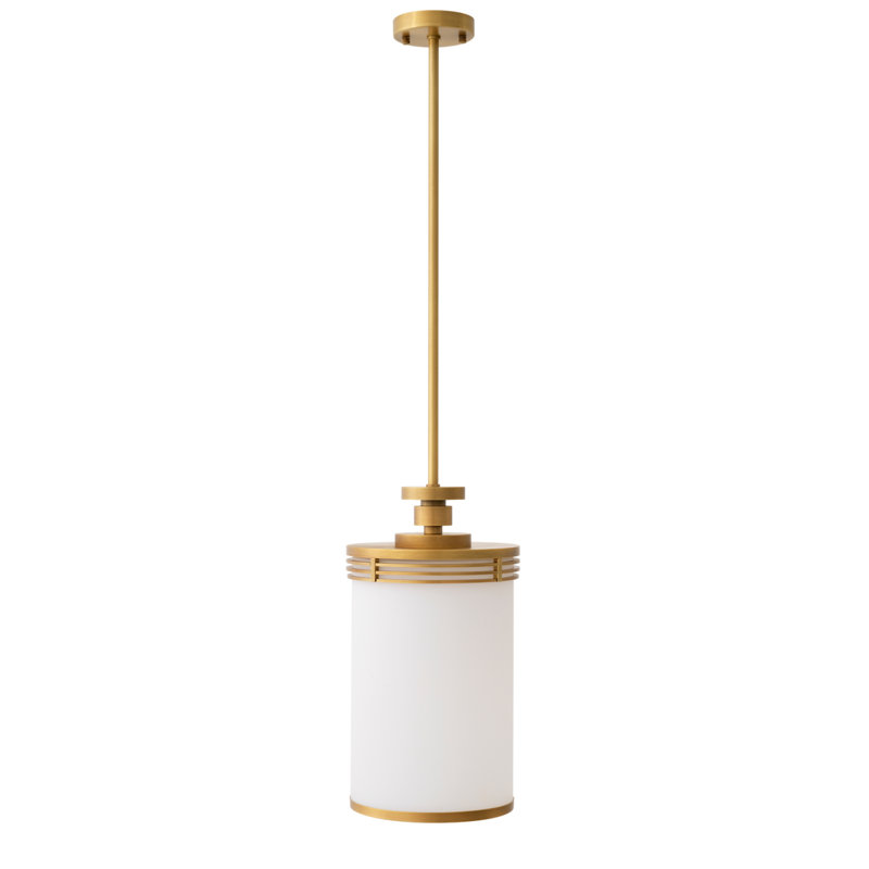 Luminaire suspendu cylindrique à 1 lumière Fayence