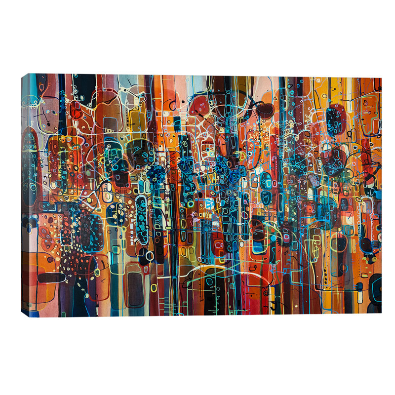 Wild Red by Rebecca Moy - Wrapped Canvas Painting, 101.6 cm H x 66.04 cm W x 1.91 cm D