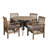 Tinnin 4 - Person Acacia Wood Patio Dining Set with Round Table , Cushions Included-1649776682