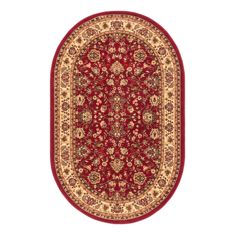 Tapis bourgogne Bhatari, Ovale 5 pi x 8 pi, Burgundy