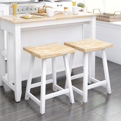 Spence Solid Wood Counter Stool with Solid Wood Frame