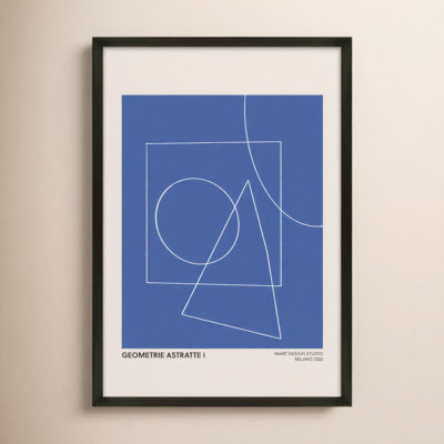 Caila "Geometric Abstraction in Blue" Print