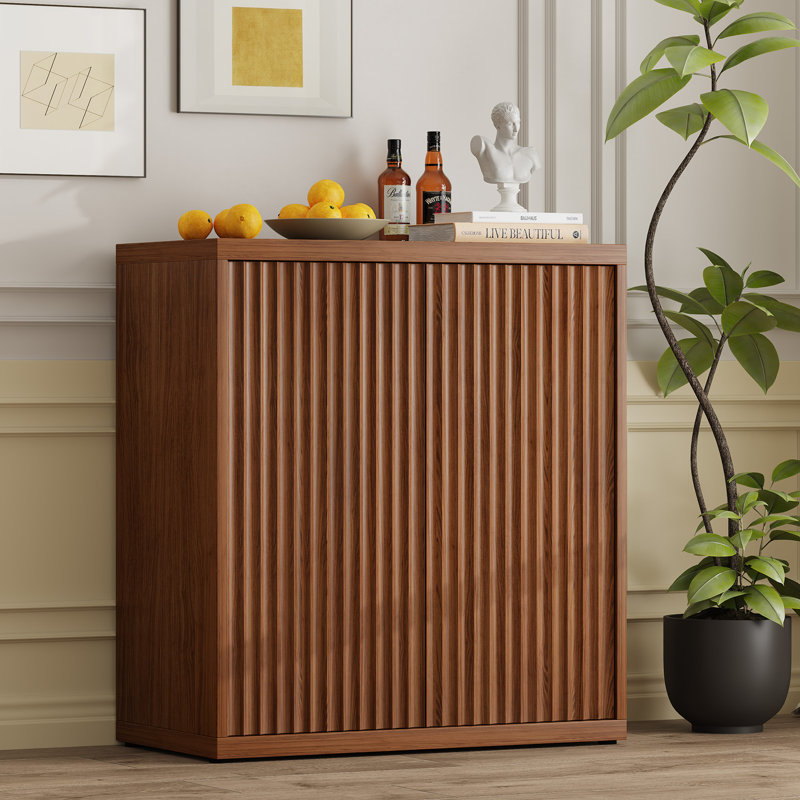 Aguilera 31’’ Sideboard Storage Cabinet With Doors & Shelves, Walnut