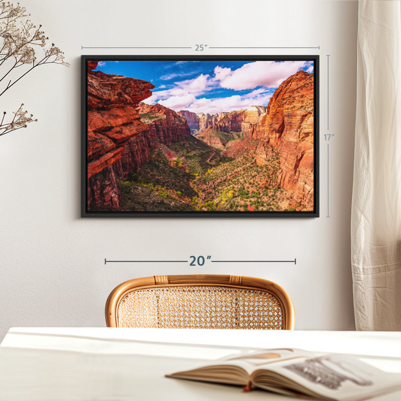 Nature "Art mural Zion National Park Mountain View", H 17 po x l 25 po