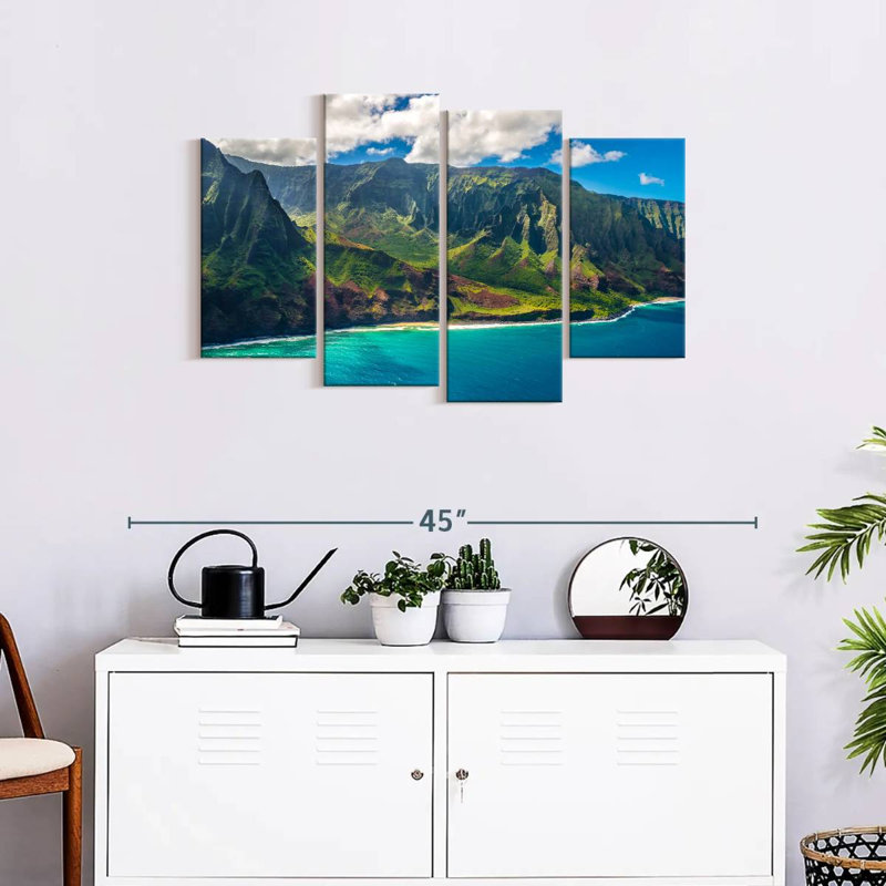 Kauai Wall Art Multi Piece Canvas Print, H 22 po x l 36 po x P 1 po