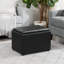 Banc de rangement avec repose-pieds 22 po en similicuir avec plateau réversible
