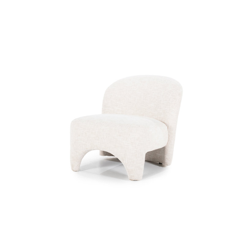 Accent Chair Side Chair, Beige Fabric