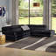 Canapé modulaire en cuir véritable l 114 po Hugo-20869726-20869727