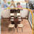 Multifunctional Folding Dining Table with Sideboard