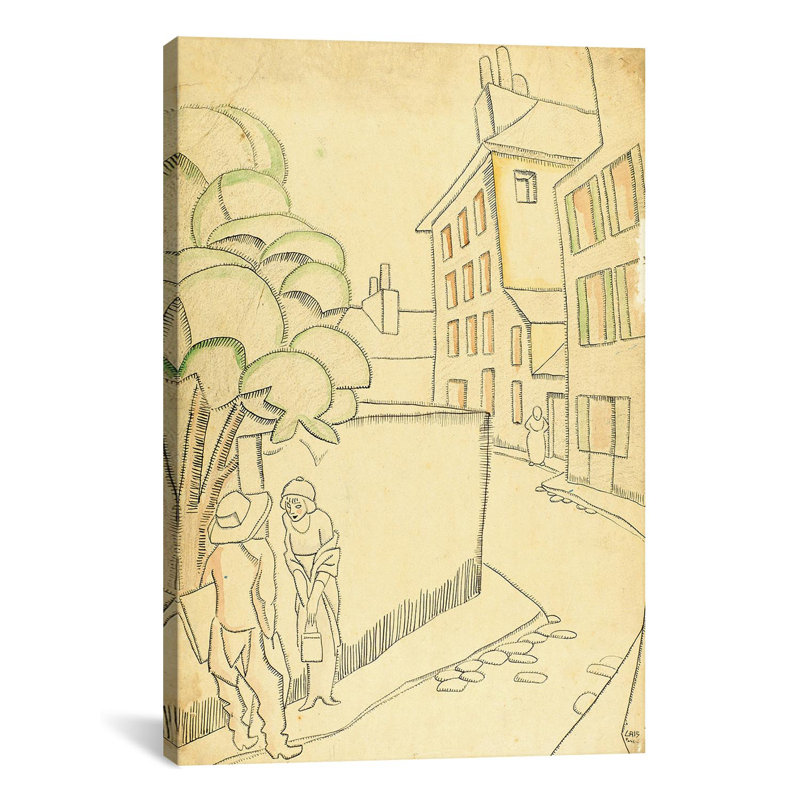 « une rue montmartre », reproduction d’art sur toile tendue Juan Gris, H 26 po x l 18 po x P 1,5 po