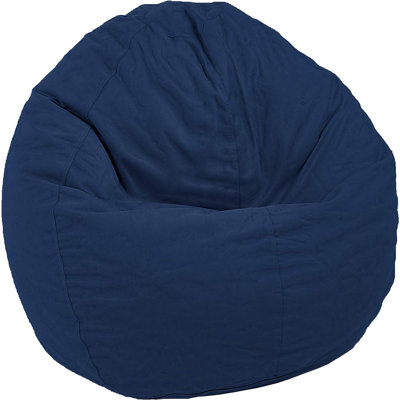 Comfy Cotton Bean Bag Chair | Filled w/Polystyrene Beads & CertiPUR Foam | Perfect for Adults, Teens & Kids