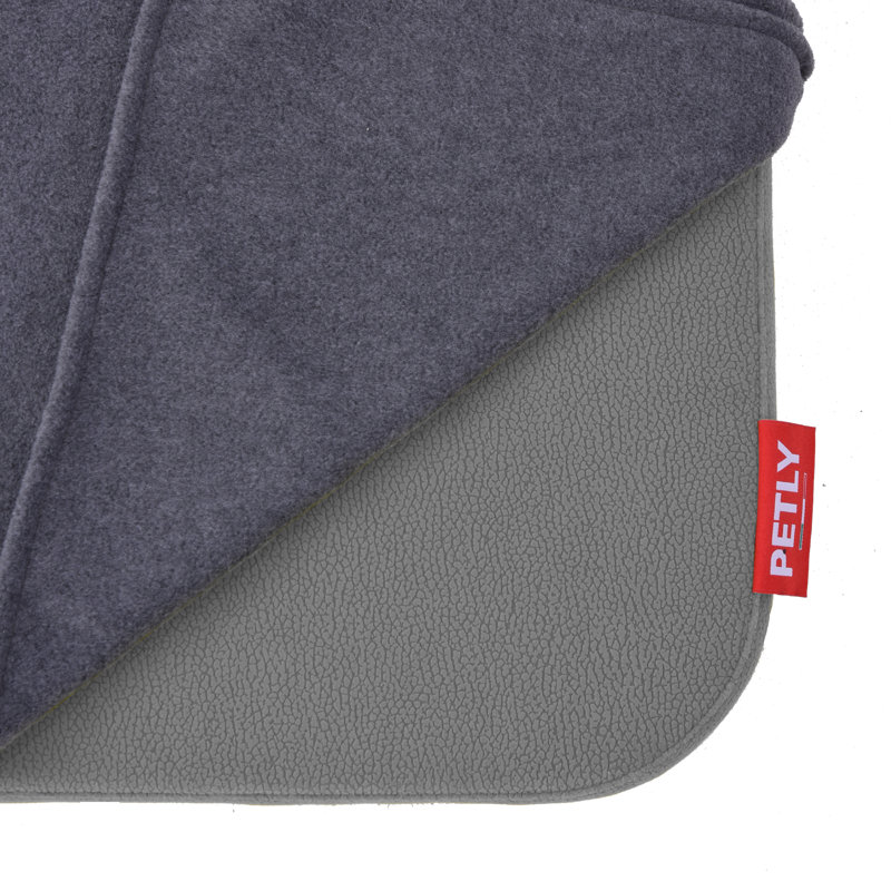 Orthopedic Microfibre Pet Bed, Light Grey, Medium (80cm W x 60cm D)