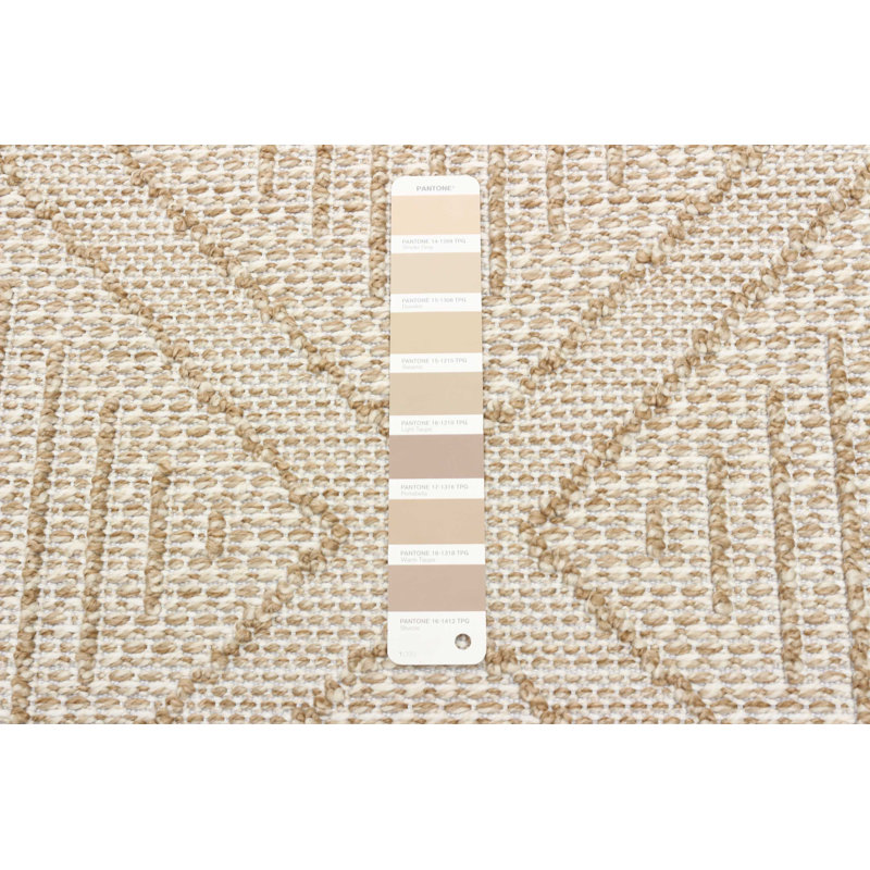 Tapis de couloir en polypropylène tissé à plat à la machine 2 pi 6 po x 8 pi Aref, Ovale 8 pi x 10 pi