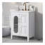 Meuble-lavabo 24 po avec lavabo, meuble-lavabo avec deux tiroirs et porte, tablette réglable, bois massif et panneau de fibres à densité moyenne, bleu-1465234