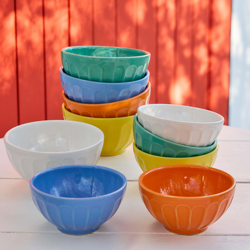 Latte Bowls Fruit Bowls, Cornflower Blue