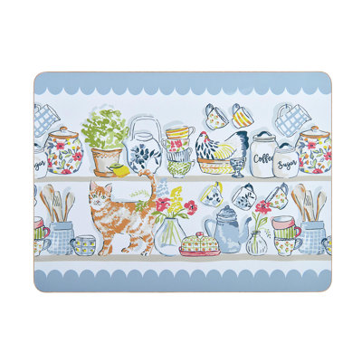 Pantry Cats Floral Placemat