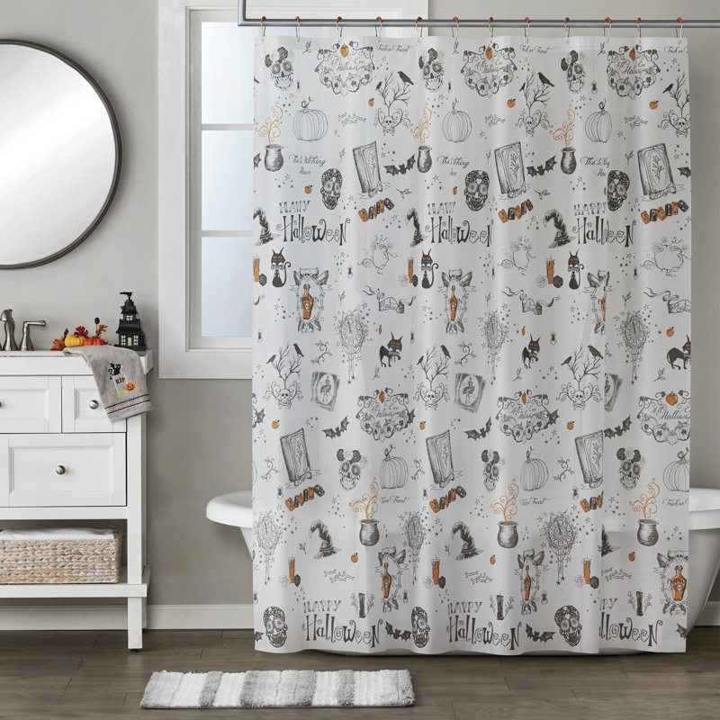 Shower Curtain with Hooks Included