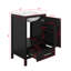 Armoire de rangement en bois 18 po avec lavabo en céramique, ensemble de meuble-lavabo simple autoportant avec un tiroir et une tablette de rangement-1046285982