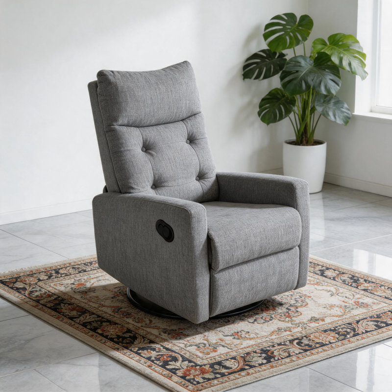 Goodrow 25" Wide Manual Glider Club Recliner, Gray