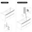 Meuble-lavabo moderne de 90 cm (35,4 po) avec lavabo encastré, comptoir en pierre frittée, bois massif multicouche imperméable, 4 tiroirs de rangement, autoportant/fixation murale-531622010