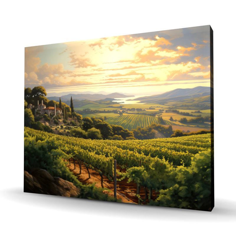 Calm dusk - Toile orange contemporaine pour la décoration intérieure