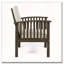 Ensemble de 4 chaises d'extérieur en bois d'acacia avec finition grise de style campagnard et coussins crème