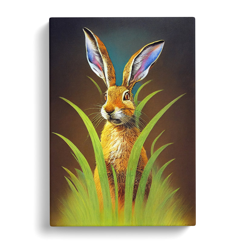 Hare Expressionism - Wrapped Canvas, 60cm H x 40cm W x 3cm D
